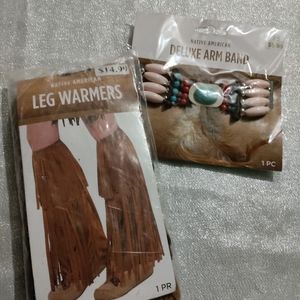 Native American armband in leg warmers Halloween costume